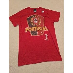 Portugal Brasil FIFA World Cup 2014 Brazil Soccer T Shirt Ronaldo Red Small NEW